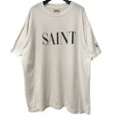 【中古】SAINT MICHAEL　24AW SS T-SHIRT／SAINTセントロゴTシャツ ホワイト サイズ：XL 【180525】（セントマイケル）