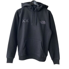 【中古】THE NORTH FACE×KAWS　ザノースフェイス x カウズ 22FW XX Logo スウェット パーカー ブラック サイズ：XS 【210525】（ザノースフェイス×カウズ）