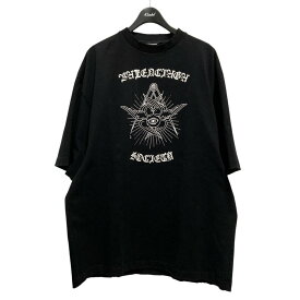 【中古】BALENCIAGA　GOTHIC OVERSIZE T SHIRT ワイドカットソー 641614 ブラック サイズ：S 【220525】（バレンシアガ）