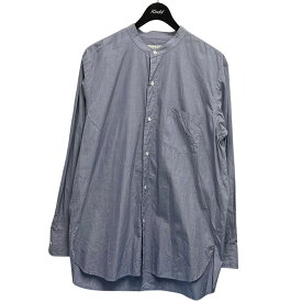 【中古】HERILL　バンドカラーシャツ 23-050-HL-8020-1 ブルー サイズ：2 【220525】（ヘリル）