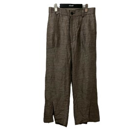 【中古】amachi．　ルリットリネンパンツ 006H ブラウン サイズ：4 【230525】（アマチ）