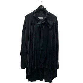 【中古】BALENCIAGA　リボンシャツ 647659 ブラック サイズ：34 【230525】（バレンシアガ）
