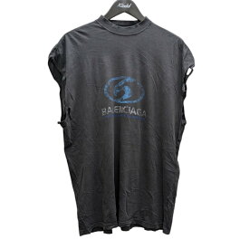 【中古】BALENCIAGA　24SS グラフィックノースリーブシャツ ブラック サイズ：1 【230525】（バレンシアガ）