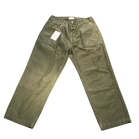 【中古】HERILL　Backsatin Utilitypants 23-030-HL-8040-3 オリーブ サイズ：2 【240525】（ヘリル）