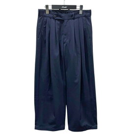【中古】MONITALY2タックパンツ ネイビー サイズ：30【価格見直し】