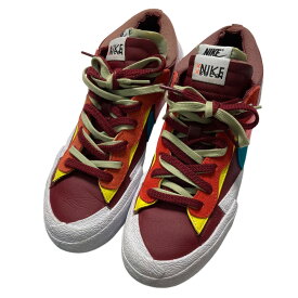 【中古】KAWS×sacai×Nike Blazer Low Team Redスニーカー DM7901-600 レッド サイズ：26cm【価格見直し】