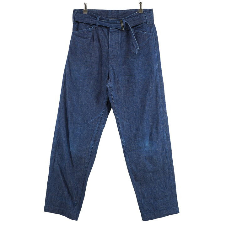 楽天市場】【中古】COMOLIベルテッド デニムパンツ - Navy ベルト 