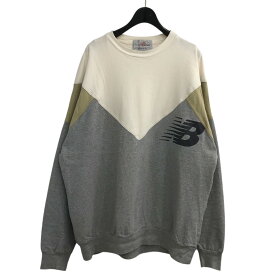【中古】NEW BALANCE×AURALEE×tokyo design studio　切替ロングスリーブTシャツ AMT35041 アイボリー×グレー×カーキ サイズ：L 【010625】（ニューバランス×オーラリー×トウキョウデザインスタジオ）