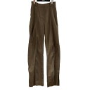 【中古】EFTYCHIAステッチデザインパンツ ブラウン サイズ：8【価格見直し】