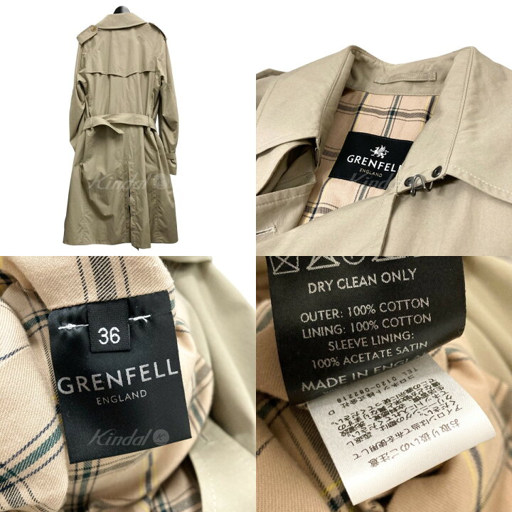 楽天市場】【中古】GRENFELLトレンチコート ベージュ サイズ：36【価格  