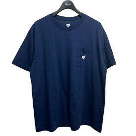 【中古】HUMAN MADE　T-SHIRT SET(1枚のみ) 胸ポケットロゴTシャツ HM29CS043 ネイビー サイズ：L 【130625】（ヒューマンメイド）