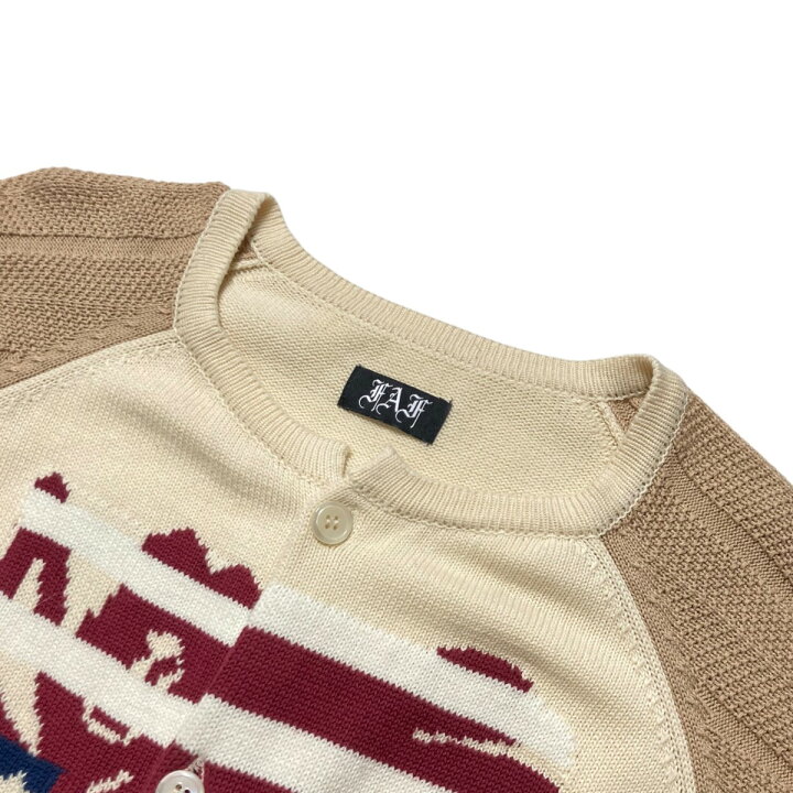 楽天市場】【中古】FAKE AS FLOWERS24AW ANGEL RAGLAN KNIT CARDIGAN 