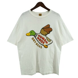 【中古】HUMAN MADE×KAWS24SS KAWS CAMO T-SHIRT KAWSMADE ハート カウズ カモ ロゴ Tシャツ ホワイト サイズ：L【価格見直し】