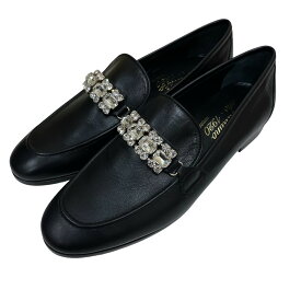 【中古】CASTELLANO　ビジューローファー ローファー ブラック サイズ：38 【060725】（カステラーノ）