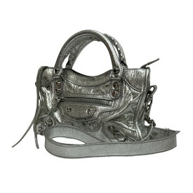 【中古】BALENCIAGA　Le City ミニ ショルダーバッグ 806395 シルバー 【070725】（バレンシアガ）