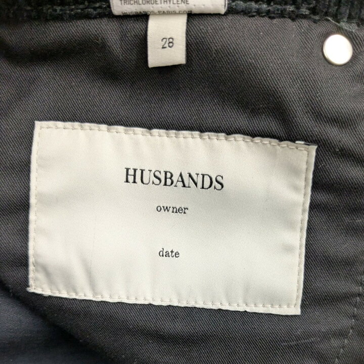 楽天市場】【中古】HUSBANDSコーデュロイパンツ ブラック サイズ：28 