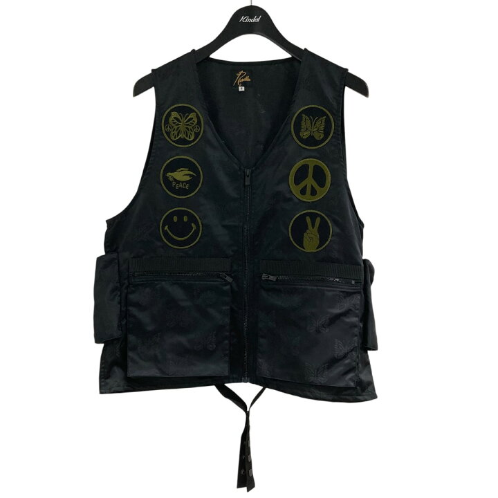 楽天市場】【中古】Needlesパッチデザインナイロンベスト ブラック 