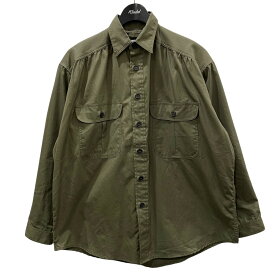 【中古】MONITALY長袖シャツ GIORGIO WORK SHIRT VANCLOTH OXFORD バンクロスワークシャツ M32200 オリーブ サイズ：S【価格見直し】