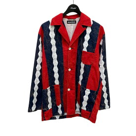 【中古】MONITALY　パッチワーク ジャケット M31806-5 ネイビー×レッド サイズ：36 【180725】（モニタリー）