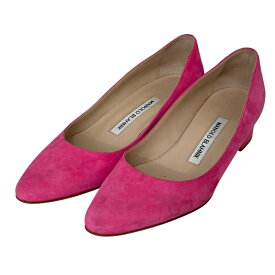 【中古】Manolo Blahnikパンピス ショッキングピンク サイズ：35(22.0cm相当）【価格見直し】