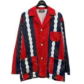 【中古】MONITALY　シャツジャケット レッド×ネイビー サイズ：40 【200725】（モニタリー）