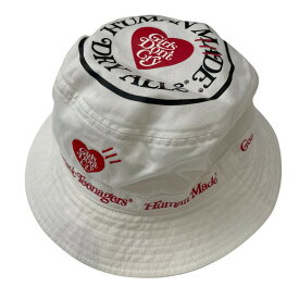 【中古】HUMAN MADE×GIRLS DON’T CRY　バケットハット ホワイト サイズ：M 【220725】（ヒューマンメイド×ガールズドントクライ）