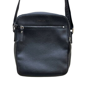 【中古】JIMMY CHOO　レザーショルダーバッグ ブラック 【280725】（ジミーチュウ）
