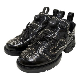 【中古】noir kei ninomiya×REEBOKIPF DRESS PUMP FURY ローカットスニーカー ブラック サイズ：23.5cm【価格見直し】