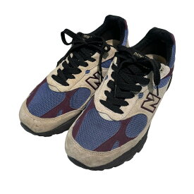 【中古】NEW BALANCE×Aime Leon Dore　スニーカー MR993ALL ベージュ×ネイビー サイズ：28.5cm 【110825】（ニューバランス×エメ レオン ドレ）
