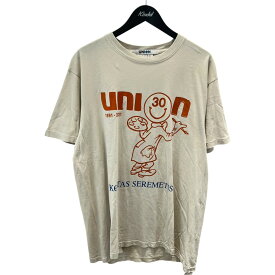 【中古】UNION×kostas Seremetis　UNION 30YEAR プリント Tシャツ グレー サイズ：3 【130825】（ユニオン×コスタスセレメティス）
