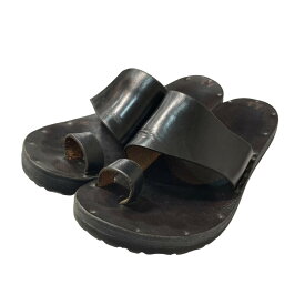 【中古】JUTTA NEUMANN　AlLICE レザーサンダル ブラック サイズ：D8 【200825】（ユッタニューマン）