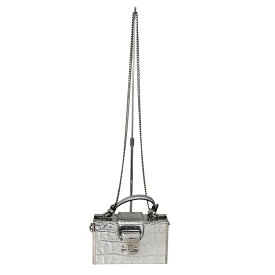 【中古】ERMANNO SCERVINOチェーンショルダーバッグ シルバー【価格見直し】