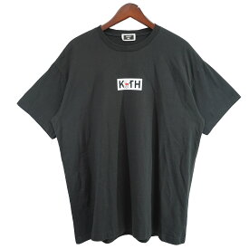 【中古】KITH　Kith for Peanuts Snoopy Classic Logo Tee ピーナッツ スヌーピー クラシック ボックスロゴ Tシャツ ブラック サイズ：M 【310825】（キス）