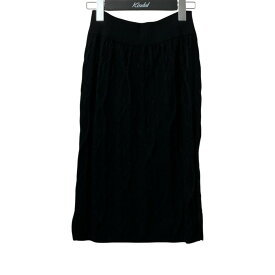 【中古】HERMES　ニットスカート 57-7707 ブラック サイズ：34 【010925】（エルメス）