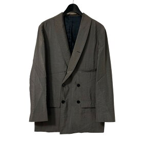 【中古】LEMAIRE　Belted DB Jacket ダブルジャケット JA146 LF208 グレー サイズ：XS 【060925】（ルメール）