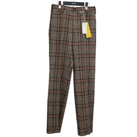 【中古】MARNI×CESARE ATTOLINIウールチェックパンツ ブラウン サイズ：44【価格見直し】