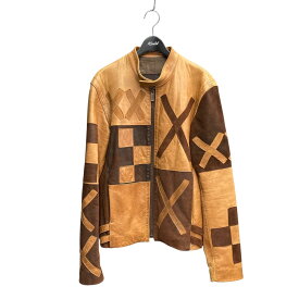 【中古】DIRK BIKKEMBERGSレザージャケット ブラウン サイズ：48【価格見直し】