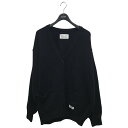 【中古】WACKO MARIACLASSIC CARDIGAN カーディガン ブラック サイズ：L【価格見直し】
