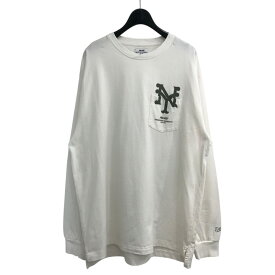 【中古】PALACE×Engineered Garments25SS 長袖Tシャツ ホワイト サイズ：L【価格見直し】