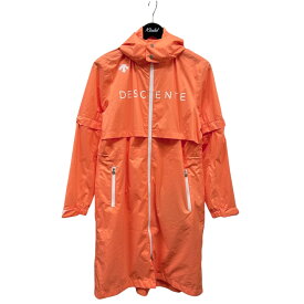 【中古】DESCENTE GOLF　ナイロンストレッチレインワンピース レインコート DGWTJF01 オレンジ サイズ：L 【190925】（デサントゴルフ）