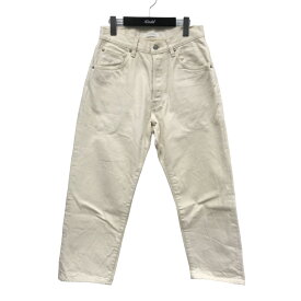 【中古】HATSKI　Wide Tapered Denim ホワイトデニムパンツ HTK-18016 ホワイト サイズ：0 【250126】（ハツキ）