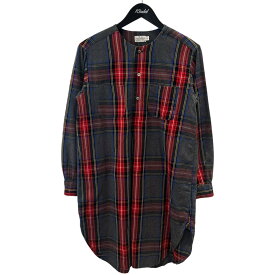 【中古】FWK Engineered Garments　チェックワンピース グレー×レッド サイズ：1 【091025】（エンジニアド ガーメンツ）