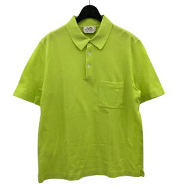 【中古】HERMES　ポロシャツ 31 5700 ネオンイエロー サイズ：M 【111025】（エルメス）