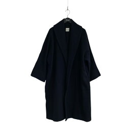 【中古】Toujours　ショールカラー ウールコート ネイビー サイズ：2 【121025】（トゥジュー）