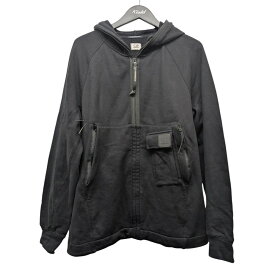 【中古】C．P COMPANY　Zip-Up Hooded Sweatshirt ZIP UPパーカー 11CMSS175A ブラック サイズ：L 【141025】（シーピーカンパニー）