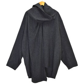 【中古】Hed Mayner　scarf collar shirt スカーフカラーウールシャツ 2021AW チャコールグレー サイズ：S 【201025】（ヘドメイナー）