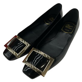 【中古】Roger Vivier　パテントレザーパンプス ブラック サイズ：35 1/2 【231025】（ロジェ ヴィヴィエ）