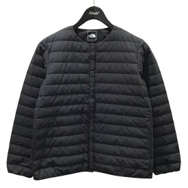 【中古】THE NORTH FACE　ノーカラーダウンジャケット WINDSTOPPER Zepher Shell Cardigan ウィンドストッパーゼファーシェルカーディガン NDW92262 ブラック サイズ：M 【011125】（ザノースフェイス）