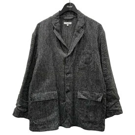 【中古】Engineered Garments24SS ストライプ柄リネンジャケット Loiter Jacket-Linen Stripe ロイタージャケット リネンストライプ グレー・ブラック サイズ：XS