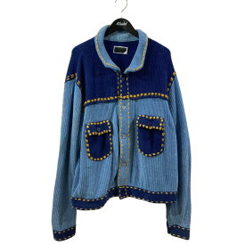 【中古】PHINGERIN厚手カーディガン PD-242-KN-011 ブルー サイズ：L【価格見直し】